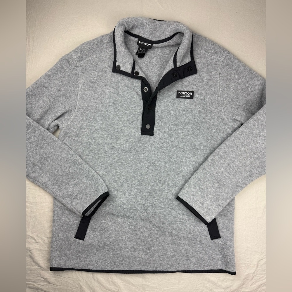 Burton Gray Hearth Fleece Pullover Men’s size medium